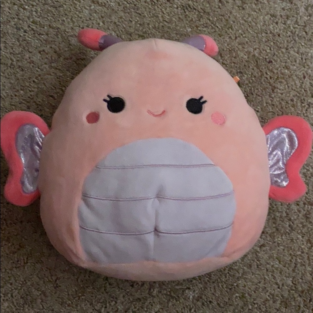 8in pink butterfly squishmallow